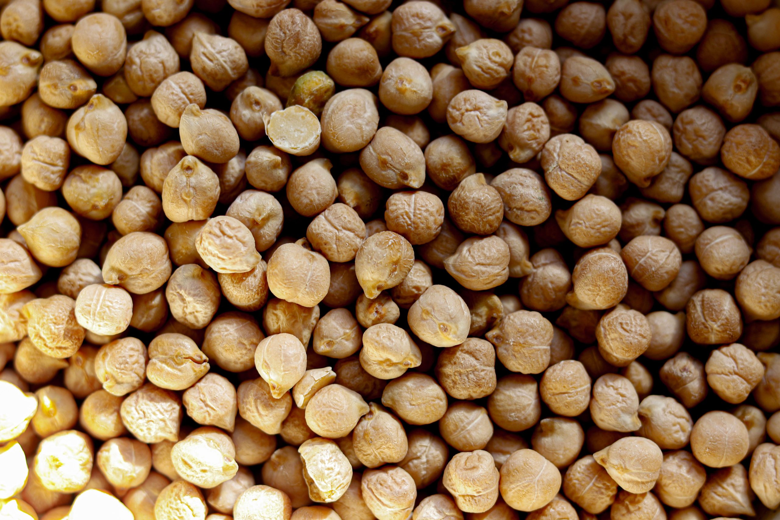 High-resolution close-up of dry chickpeas, perfect for culinary recipes and healthy eating visuals.