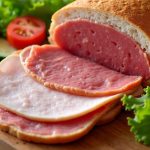 Sliced low-sodium deli meat including turkey and roast beef on a cutting board with fresh vegetables