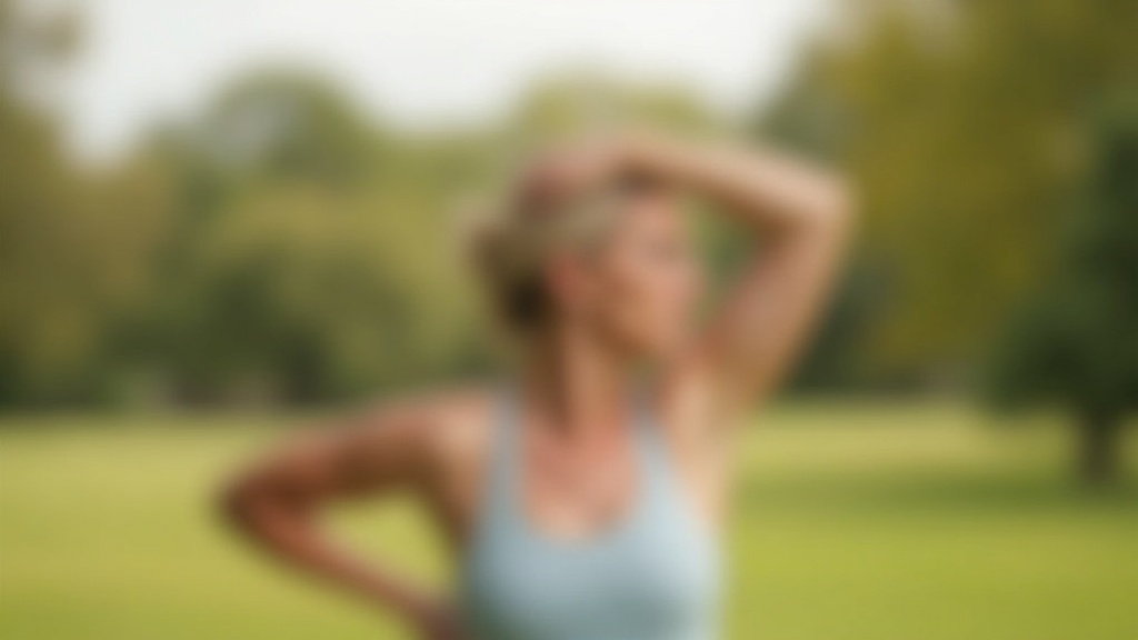 Gentle warm-up stretch before heart-healthy exercise