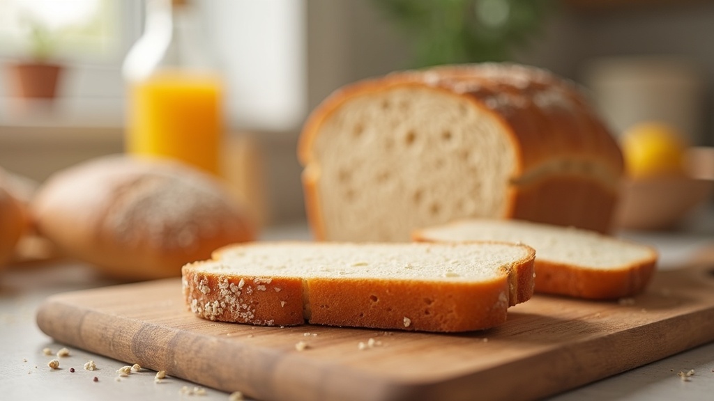 Whole grain bread slice representing low-sodium bread choices for heart health